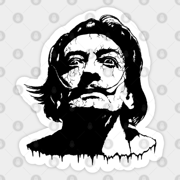 Salvador Dali Portrait Art Sticker by surmind